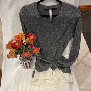 Kenzie super lightweight sweater with faux undershirt. Small